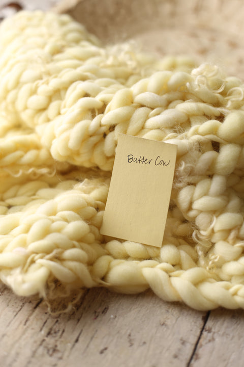 {Butter Cow} mini blanket | Curly/No curls