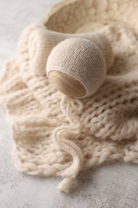 Misha bonnet, wrap and Breezy layer 3.0 set | Cream | RTS