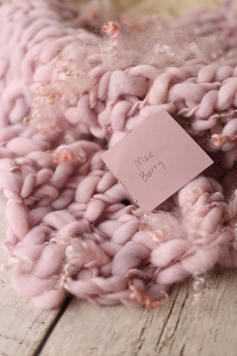 Mauve {Mae Berry?} mini blanket (Purplish) | Curly/No curls