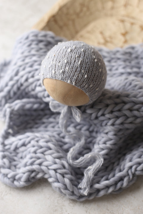 Ashton bonnet and wool layer set | Lake Ice | RTS