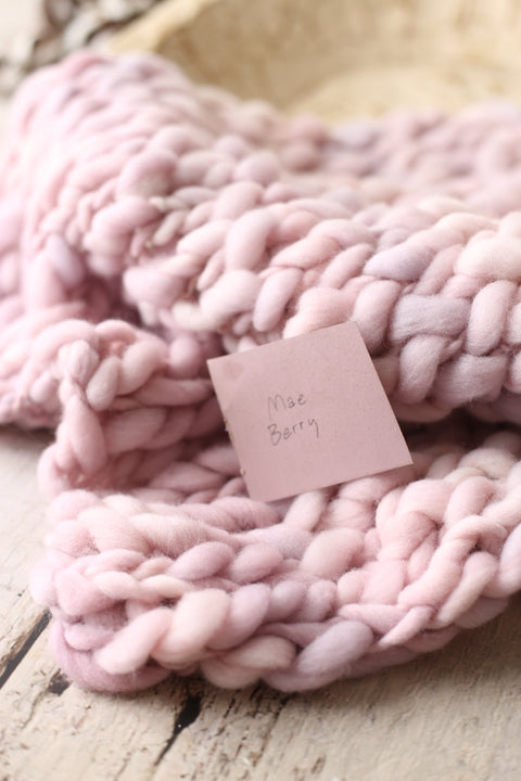 Mauve {Mae Berry?} mini blanket (Purplish) | Curly/No curls
